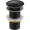 Mexen Klick-Klack-Abflussstopfen rund, schwarz - 79910-70