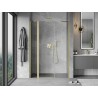Mexen Mist Pendeltür 120 cm, transparent, gebürstetes Gold - 8A4-120-001-55-00