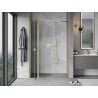 Mexen Mist Duschdrehtür 140 cm, transparent, gold gebürstet - 8A4-140-001-55-00