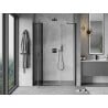 Mexen Mist Duschpendeltür 125 cm, transparent, schwarz - 8A4-125-001-70-00