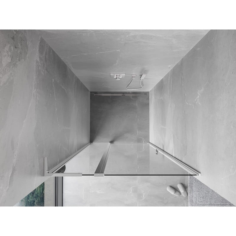 Mexen Mist L Duschschwingtüren 100 cm, transparent, Chrom - 8A4L-100-000-01-00