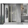 Mexen Mist L Duschdrehtür 90 cm, transparent, gebürstetes Gold - 8A4L-090-000-55-00