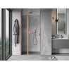 Mexen Mist L Duschdrehtür 95 cm, transparent, gebürstetes Kupfer - 8A4L-095-000-65-00