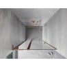 Mexen Mist L Duschdrehtür 105 cm, transparent, gebürstetes Kupfer - 8A4L-105-000-65-00