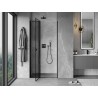 Mexen Mist L Duschabtrennung schwenkbar links 90 cm, schwarzer Rahmen, schwarz - 8A4L-090-000-70-70-L