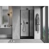 Mexen Mist L Dusche Schwenktür rechts 95 cm, schwarzer Rahmen, schwarz - 8A4L-095-000-70-70-P