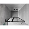Mexen Mist L Duschabtrennung schwenkbar links 115 cm, schwarzes Gitter, schwarz - 8A4L-115-000-70-77-L