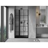 Mexen Mist L Linke Schwingtür für die Dusche 120 cm, schwarzes Gitter, schwarz - 8A4L-120-000-70-77-L