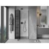 Mexen Mist L Linke Schwingtür für die Dusche 120 cm, schwarzes Gitter, schwarz - 8A4L-120-000-70-77-L