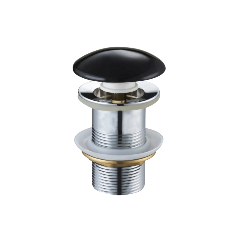 Mexen Klick-Klack-Abfluss rund, schwarzer Keramikglanz - 79910-75