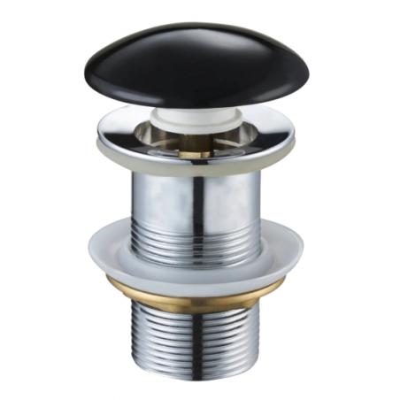 Mexen Klick-Klack-Abfluss rund, schwarzer Keramikglanz - 79910-75