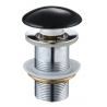 Mexen Klick-Klack-Abfluss rund, schwarzer Keramikglanz - 79910-75