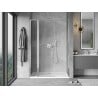 Mexen Mist L Duschabtrennung, schwenkbar, 150 cm, transparent, Chrom - 8A4L-150-001-01-00