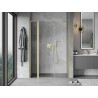 Mexen Mist L Duschtür schwenkbar 150 cm, transparent, gebürstet gold - 8A4L-150-001-55-00