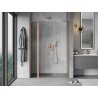 Mexen Mist L Duschdrehtür 150 cm, transparent, gebürstetes Kupfer - 8A4L-150-001-65-00