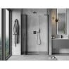 Mexen Mist L Schwingtür Duschwand 140 cm, transparent, schwarz - 8A4L-140-001-70-00