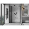 Mexen Mist L Duschabtrennung schwingend 160 cm, transparent, schwarz - 8A4L-160-001-70-00