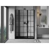 Mexen Mist L Duschflügeltür links 150 cm, schwarzes Gitter, schwarz - 8A4L-150-001-70-77-L