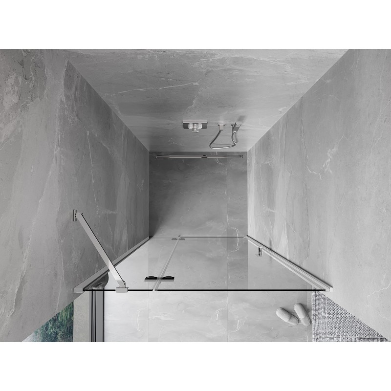 Mexen Mist-H Duschpendeltür links 95 cm, transparent, Chrom - 8A5-095-000-01-00-L