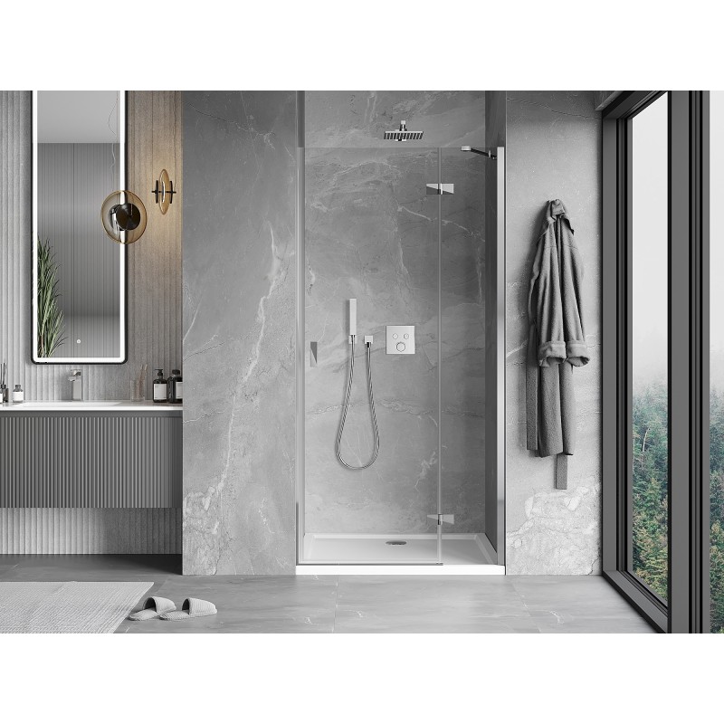 Mexen Mist-H Duschtür rechts öffnend 90 cm, transparent, Chrom - 8A5-090-000-01-00-P