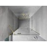 Mexen Mist-H linke, schwenkbare Duschabtrennung 90 cm, transparent, gold - 8A5-090-000-50-00-L