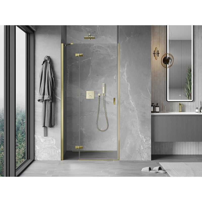 Mexen Mist-H Duschschwingtür links 95 cm, transparent, gold - 8A5-095-000-50-00-L