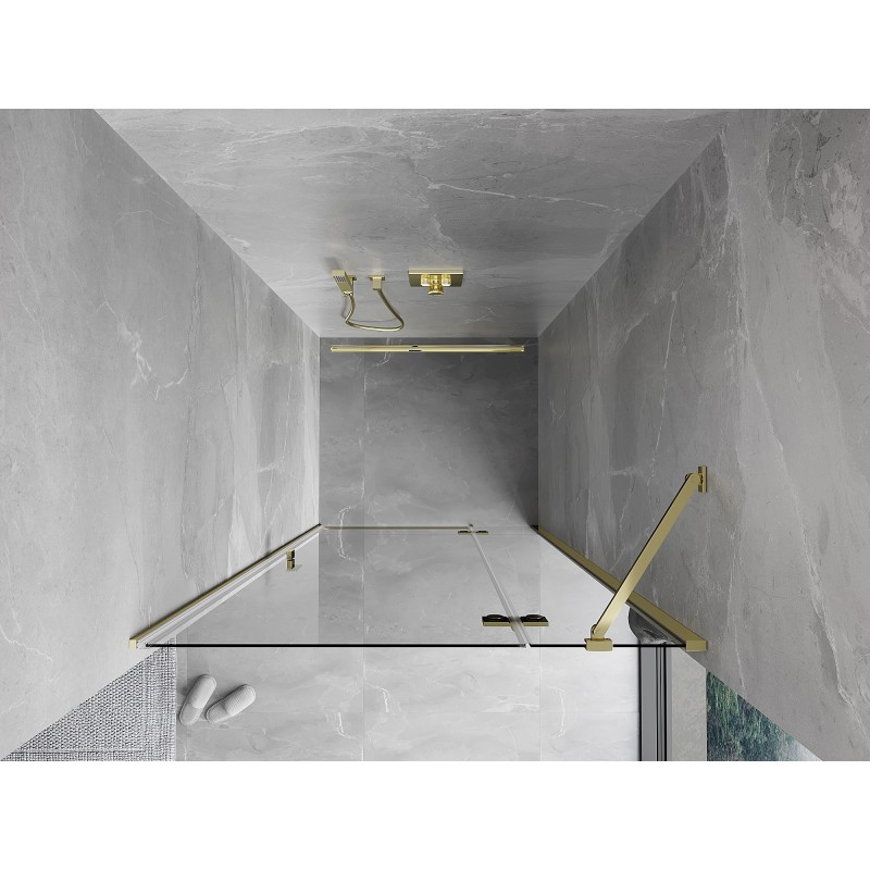 Mexen Mist-H Duschabtrennung, rechts öffnend, 115 cm, transparent, gold - 8A5-115-000-50-00-P