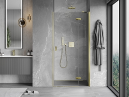 Mexen Mist-H Duschdrehtür rechts 120 cm, transparent, gold - 8A5-120-000-50-00-P