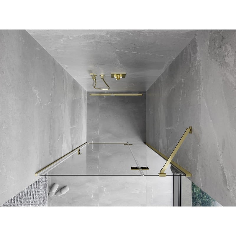 Mexen Mist-H Duschdrehtür rechts 120 cm, transparent, gold - 8A5-120-000-50-00-P