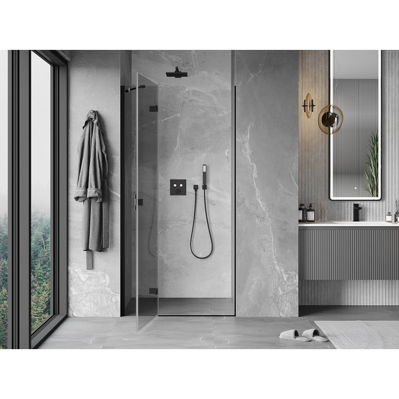 Mexen Mist-H Duschdrehtüren links 85 cm, transparent, schwarz - 8A5-085-000-70-00-L