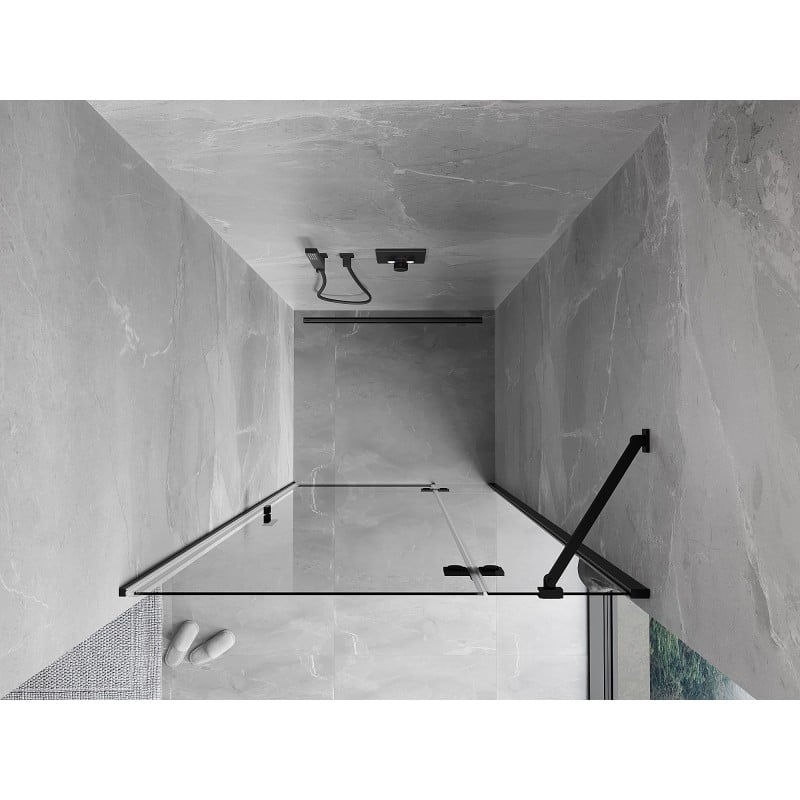 Mexen Mist-H Duschdrehtür rechts 115 cm, transparent, schwarz - 8A5-115-000-70-00-P