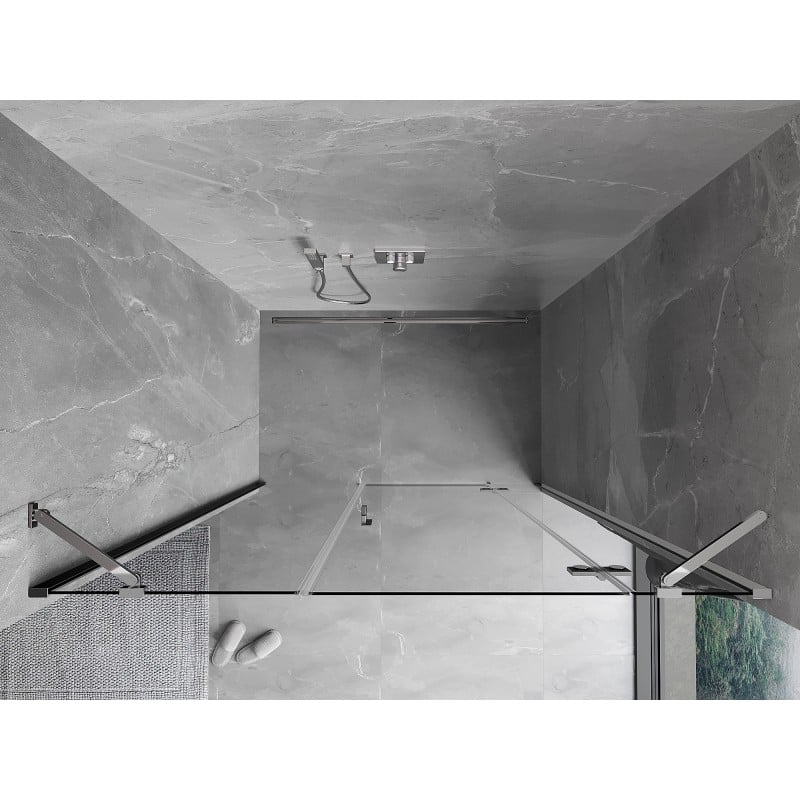 Mexen Mist-H Duschdrehtür rechts 120 cm, transparent, Chrom - 8A5-120-001-01-00-P