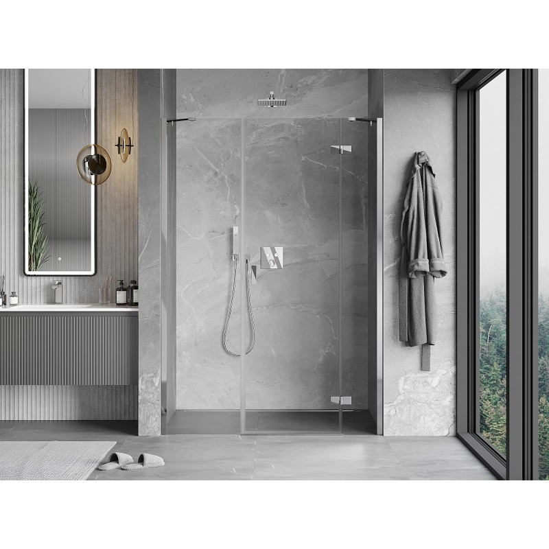 Mexen Mist-H Duschdrehtür rechts 160 cm, transparent, Chrom - 8A5-160-001-01-00-P