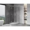 Mexen Mist halbrunde Schiebeduschkabine 100 x 100 cm, transparent, Chrom - 8A33-100-100-01-00