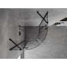 Mexen Mist Halbkreis-Duschkabine aufklappbar 70 x 70 cm, transparent, schwarz - 8A33-070-070-70-00