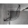 Mexen Mist L halbrunde Duschkabine schwenkbar 90 x 90 cm, transparent, schwarz - 8A33L-090-090-70-00