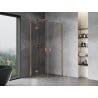 Mexen Mist Halbkreis-Duschkabine, schwenkbar 80 x 80 cm, transparent, gebürstetes Kupfer - 8A33-080-080-65-00