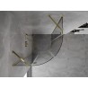 Mexen Mist Duschkabine halbrund schwenkbar 100 x 100 cm, transparent, gold - 8A33-100-100-50-00