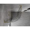 Mexen Mist L Viertelkreis-Duschkabine schwenkbar 100 x 100 cm, transparent, gold - 8A33L-100-100-50-00