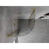 Mexen Mist L halbrunde Duschkabine klappbar 100 x 100 cm, transparent, gebürstetes Gold - 8A33L-100-100-55-00