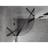 Mexen Mist halbrunde Duschkabine schwenkbar 100 x 100 cm, transparent, schwarz - 8A32-100-100-70-00