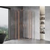 Mexen Mist Duschkabine halbrund schwenkbar 100 x 100 cm, transparent, gebürstetes Kupfer - 8A32-100-100-65-00