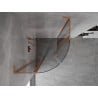 Mexen Mist L Duschkabine halbrund schwenkbar 100 x 100 cm, transparent, gebürstetes Kupfer - 8A32L-100-100-65-00
