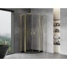 Mexen Mist L Runddusche zum Schwenken 90 x 90 cm, transparent, gold - 8A32L-090-090-50-00