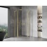 Mexen Mist L Runddusche zum Schwenken 90 x 90 cm, transparent, gold - 8A32L-090-090-50-00