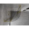 Mexen Mist L Duschkabine halbrund schwenkbar 90 x 90 cm, transparent, gold gebürstet - 8A32L-090-090-55-00
