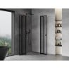 Mexen Mist L Halbkreis-Duschkabine Klappbar 100 x 100 cm, schwarzer Rahmen, schwarz - 8A32L-100-100-70-70