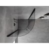 Mexen Mist halbrunde Duschkabine schwenkbar 90 x 90 cm, transparent, schwarz - 8A31-090-090-70-00