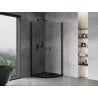 Mexen Mist Runddusche schwenkbar 70 x 70 cm, transparent, schwarz - 8A31-070-070-70-00