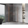 Mexen Mist halbrunde Duschkabine zum Öffnen 90 x 90 cm, transparent, gebürstetes Kupfer - 8A31-090-090-65-00
